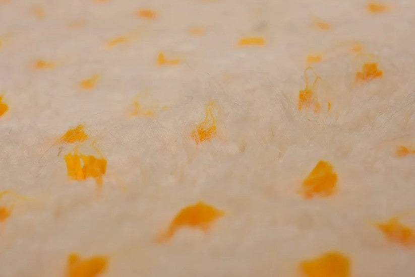 handmade wool rug yellow dotted rug minimalist decor cozy rug boho area rug modern accent rug eco-friendly decor living room rug bedroom rug unique home decor artisanal rug soft wool rug subtle color pop