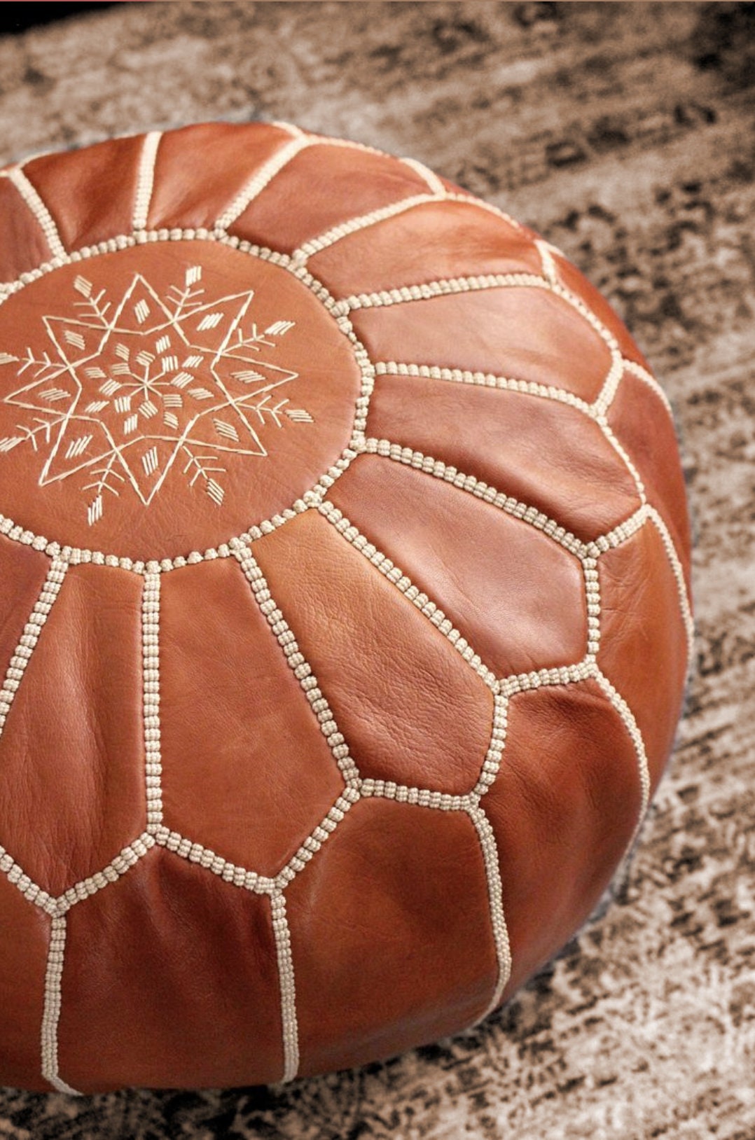 Leather Poufs