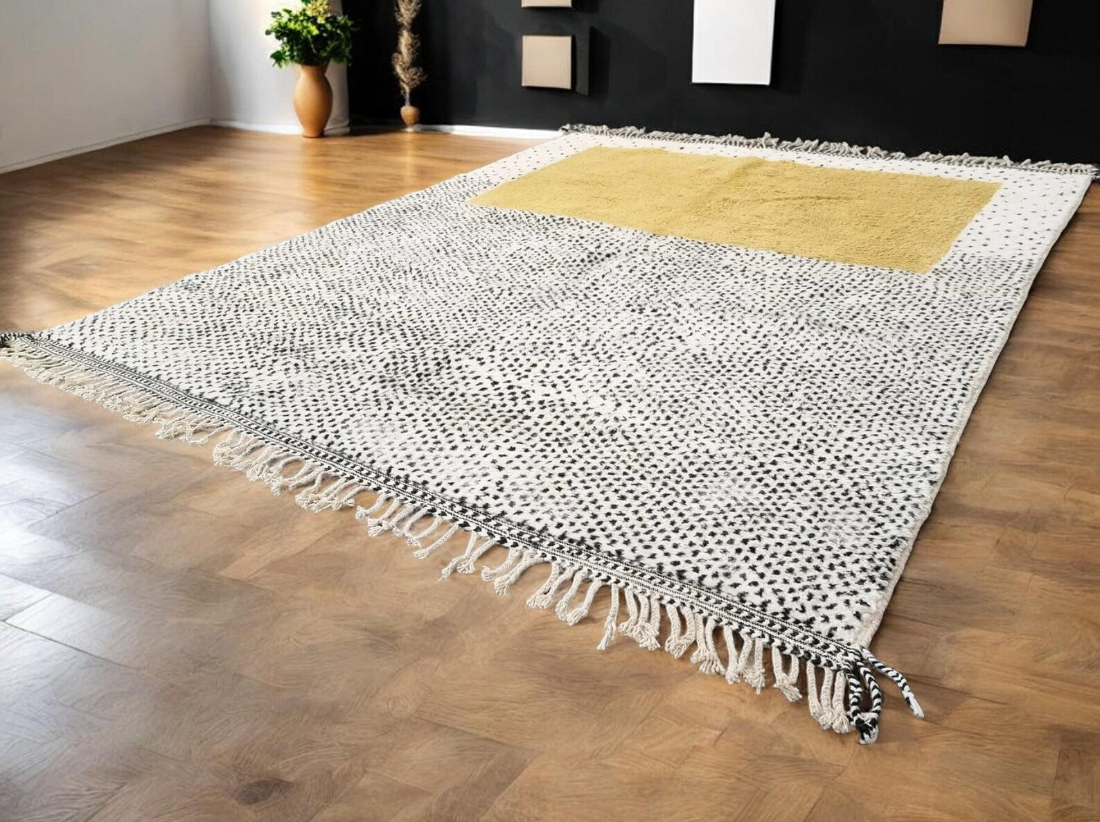 Modern hand-knotted wool rug Contemporary designer wool rug Luxury modern wool carpet Modern patterned area rug Modern Scandinavian wool rug Minimalist modern wool carpet Artistic wool rug Modern textured wool area rug Chic modern